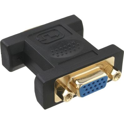 InLine® Mini-Gender-Changer, 15pol HD (VGA), Buchse / Buchse, gold, schwarz