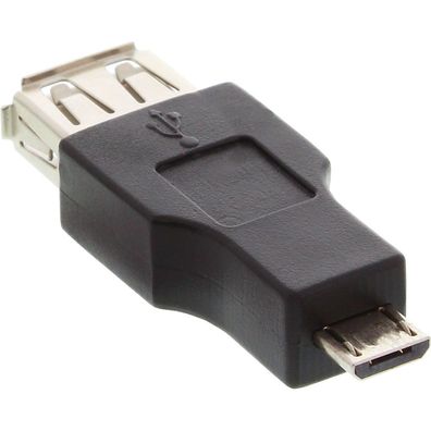 InLine® Micro-USB OTG Adapter, Micro-B Stecker an USB A Buchse, schwarz