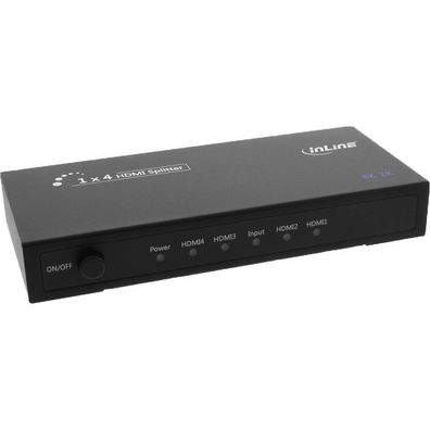 InLine® HDMI Splitter/ Verteiler, 4-fach, 4K2K kompatibel, schwarz