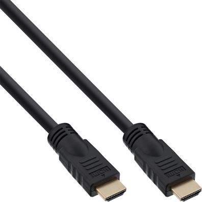 InLine® HDMI Kabel, HDMI-High Speed mit Ethernet, Premium, Stecker / schwarz / g