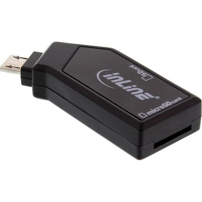 InLine® OTG Mobile Card Reader, USB 2.0, für SD und microSD, für Android Smartph