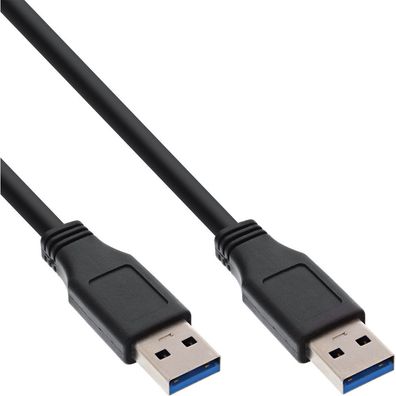 InLine® USB 3.0 Kabel, A an A, schwarz, 2m, schwarz