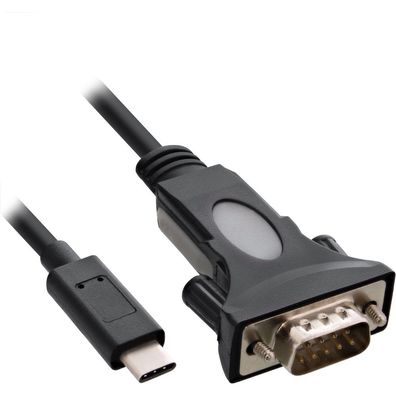 InLine® USB Typ C zu Seriell Adapterkabel, Stecker C an 9pol Sub D mit mit 9-25p