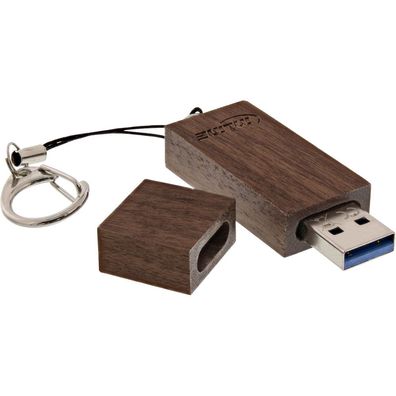 InLine® woodstick USB 3.0 Speicherstick, Walnuss, 32GB, holz