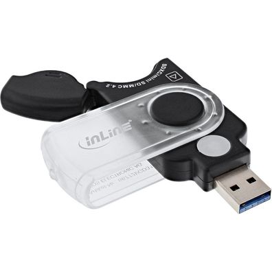 InLine® Mobile Card Reader USB 3.0, für SD/ SDHC/ SDXC, microSD, schwarz