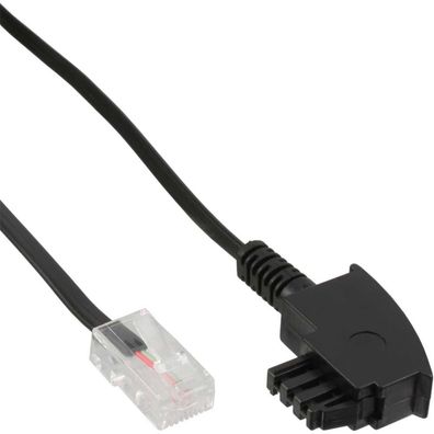 InLine® TAE-F Kabel für DSL-Router, TAE-F Stecker an RJ45 8P2C, 25m, schwarz