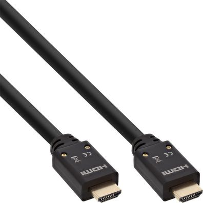 InLine® HDMI Aktiv-Kabel, HDMI-High Speed mit Ethernet, 4K2K, Stecker / schwarz