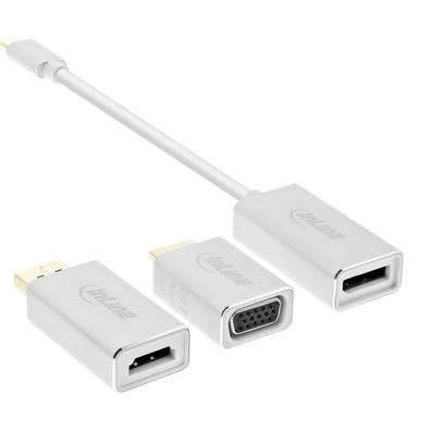 USB Display Konverter Set 6-in-1USB Typ-C Stecker zu DisplayPort BuchseHDMIVGA (