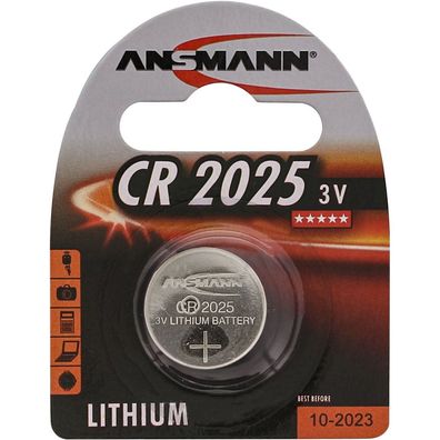 Ansmann 5020142 Knopfzelle CR2025 3V Lithium