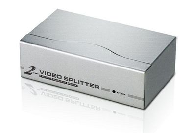ATEN VS92A Video-Splitter S-VGA 2-fach Monitor-Verteiler, 350Mhz