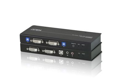 ATEN CE604 Konsolen-Extender, 2x DVI, USB, RS232, mit Audio, max. 60m
