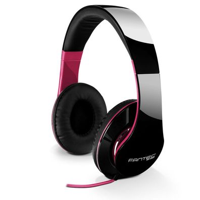 FANTEC SHP-250AJ-PK, Kopfhörer, stereo, 3,5mm-Klinke, schwarz/ pink, mehrfarbig