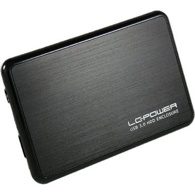 LC-Power LC-25BUB3, externes 2,5Zoll-SATA-Gehäuse, USB 3.0, alu/ schwarz, schwarz