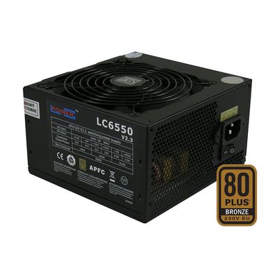 LC-Power LC6550 V2.3, ATX-Netzteil Super-Silent-Serie, 550W, 80+ BRONZE, schwarz