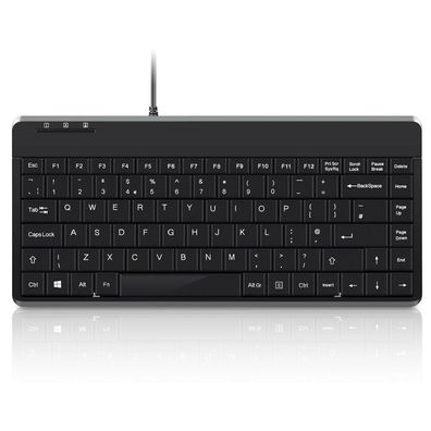 Perixx Periboard-409 U, DE, Mini USB-Tastatur, schwarz, schwarz