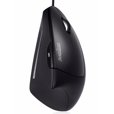 Perixx Perimice-513 N, Ergonomische vertikale Maus für Rechtshänder, USB-Kabel,