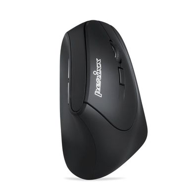 Perixx Perimice-804, ergonomische vertikale Maus, Bluetooth, schnurlos, schwarz,