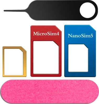 felixx SIM Adapter - microSIM NanoSIM 5-in-1 SET