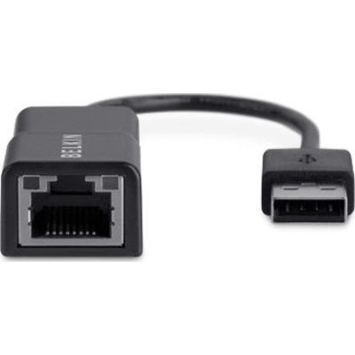 Belkin USB 2.0 auf Ethernet Adapter, 12cm, schwarz