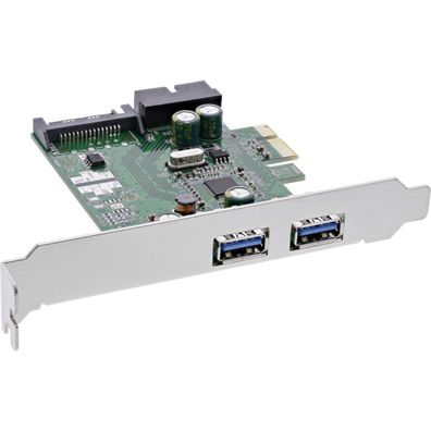 InLine® Schnittstellenkarte, 4x USB 3.0, (2 + 2) PCIe, inkl. Low-Profile Slotblech