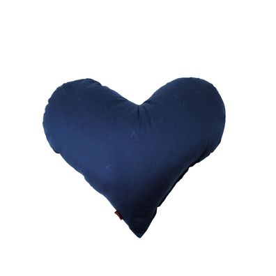 POWER INN | Herzkissen groß - Marineblau | ca. 50x43cm | Geschenk zur Hochzeit, ...