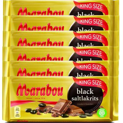 Marabou Black Saltlakrits Vollmilchschokolade mit Oreo Keks King Size 6 x 220g