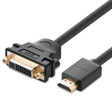 Ugreen Kabel Adapterkabel DVI 24 + 5 Pin (weiblich) - HDMI (männlich) 22 cm Video ...