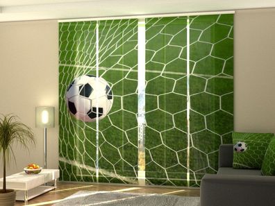 Foto-Schiebegardine Fußball, Flächenvorhang mit Motiv, Digitaldruck, auf Maß
