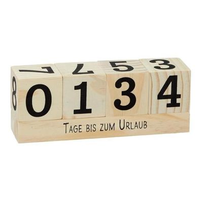 Countdown Würfel Natur aus Holz ca. 16x6cm, 78093 1 St