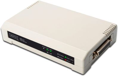 Digitus 2 + 1 Port Printserver RJ45, USB A, DB-36 Centronics
