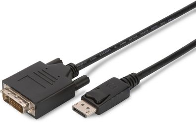 Digitus DisplayPort Adapterkabel 2.0m DP-DVI St/ St schwarz