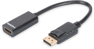 Digitus DisplayPort Adapterkabel Typ A St/ Bu, 0.15m