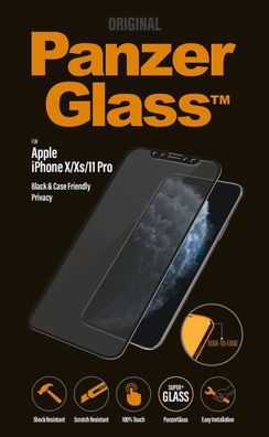 PanzerGlass Privacy CF Apple iPhone X/ Xs/11 Pro, Black