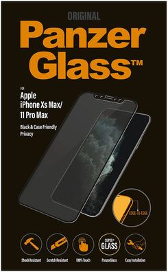 PanzerGlass Privacy f. iPhone 11 Pro Max, CF, Black