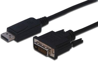 Digitus DisplayPort Adapterkabel DP-DVI 2.0m DP 1.1a sw.