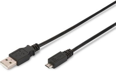 Assmann USB 2.0 Kabel Typ A-mikro B 1.8m USB 2.0 sw.