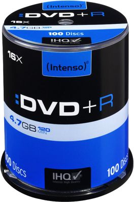 Intenso DVD + R 4,7GB 16x Speed Cake Box 100