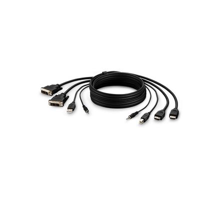 LinkSys DUAL DVI to HDMI/ USB/ AUD CBL, VID MM, USB A/ B, 6'