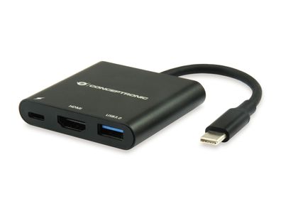 Conceptronic DONN USB Type-C zu HDMI Adapter, PD, USB 3.0