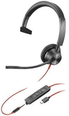 Poly Headset Blackwire C3315 monaural USB-C und 3,5 mm