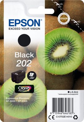 Epson Tintenpatrone 202 Black (250 Seiten)