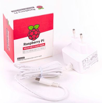 Raspberry Pi 4 Netzteil 5.1V 3A 1.5m Kabel weiß