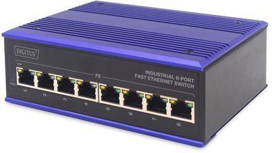 Digitus DN-650106 Industrieller 8-Port Fast Ethernet Switch