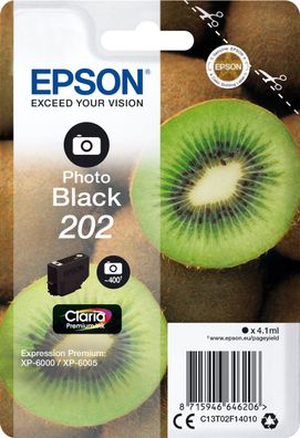 Epson Tintenpatrone 202 Photo Black (400 Seiten)