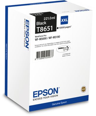 Epson Tintenpatrone T8651 Schwarz