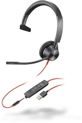 Poly Headset Blackwire C3315-M monaural USB-A und 3,5 mm