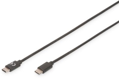Digitus USB Type-C 2.0 Anschlusskabel St/ St 1.0m schwarz