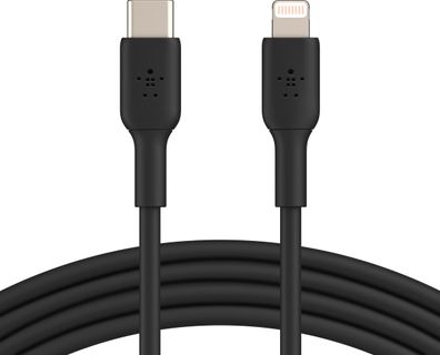 Belkin Lightning/ USB-C Kabel PVC, mfi zertifiziert, 1m schwarz