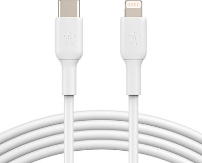 Belkin Lightning/ USB-C Kabel PVC, mfi zertifiziert, 1m, weiß