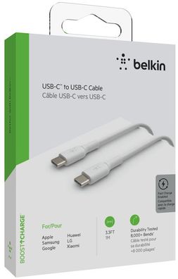 Belkin USB-C/ USB-C Kabel PVC, 1m, weiß